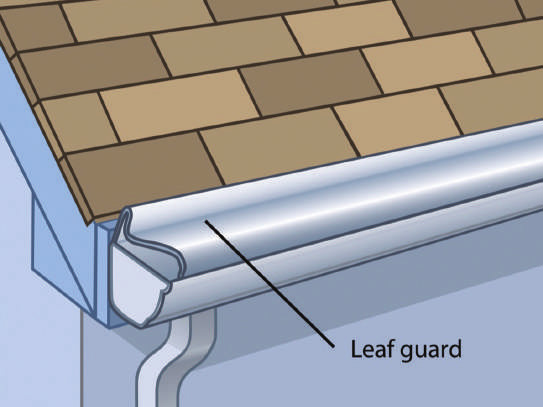 illustration of gutter leaf guard.